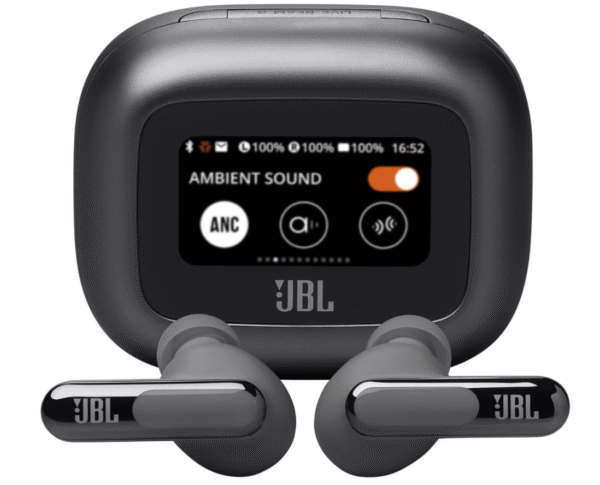 JBL Live Beam 3 True Wireless Noise-Cancelling Stick Closed Earbuds – Black